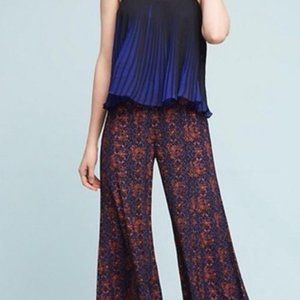 Elevenses Paisley Palazzo Crop Wide Leg Pants